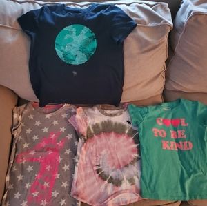 EUC lot of 4 Girls Tees. Size 9-10. Various brands